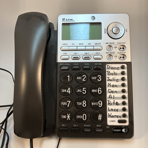 AT&T ML17939 2-Line Corded Speakerphone with Caller ID and Digital Answering - Picture 1 of 8